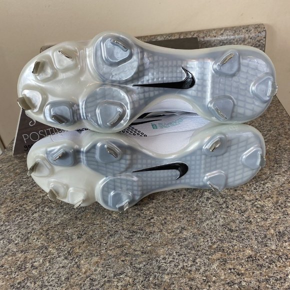 Nike Force Zoom Trout 7 White Black Baseball Cleats CI3134-102 Men's Size 8.5 - Picture 8 of 10